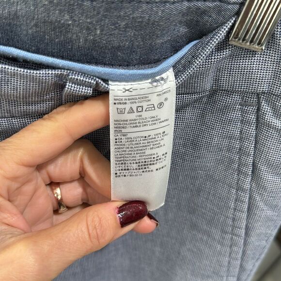 Banana Republic Men's Slacks Aiden Fit Gray Blue Chino Pants 33x32 - Picture 4 of 4